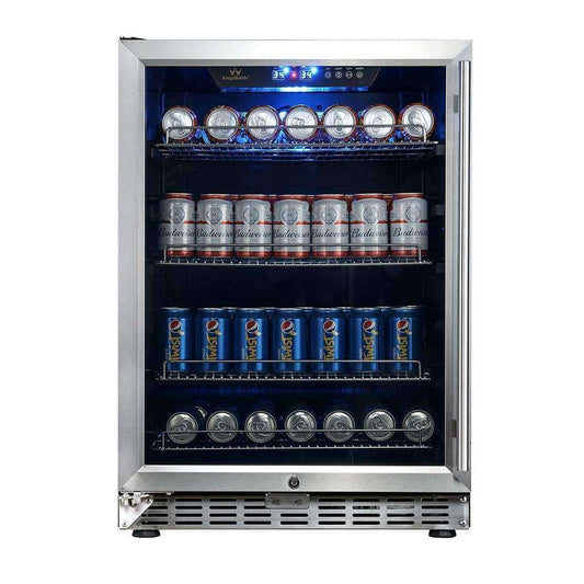 KingsBottle 24” Beverage Center | Holds 180 Cans | Triple Glassdoor with Two Low-E | KBUSF54B