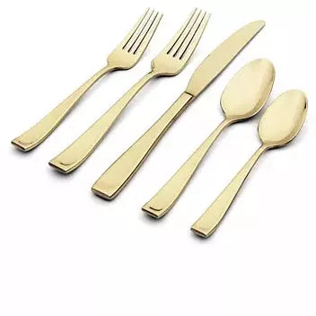 Oneida Moda 20pc Flatware Set | Champagne Satin