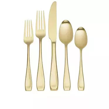 Oneida Moda 20pc Flatware Set | Champagne Satin