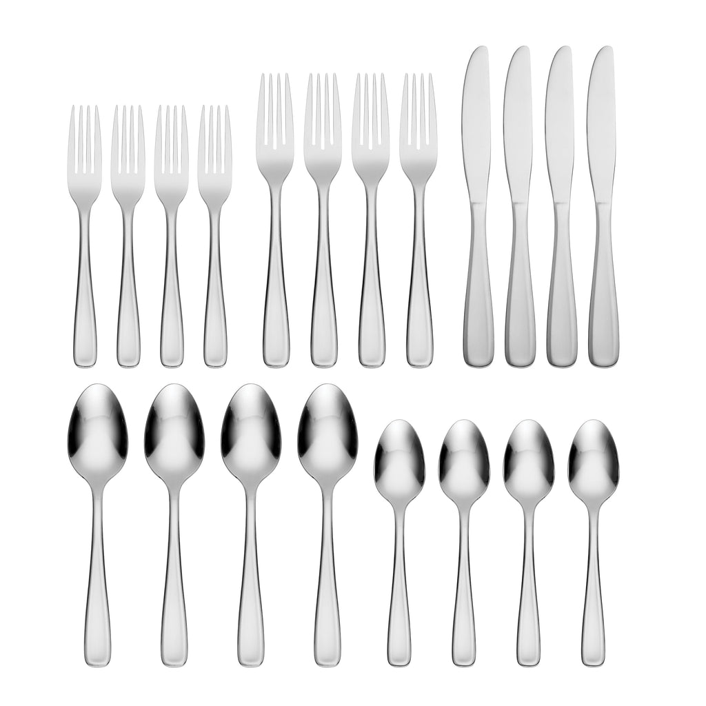 Justine Mirror 20 Piece Flatware Set