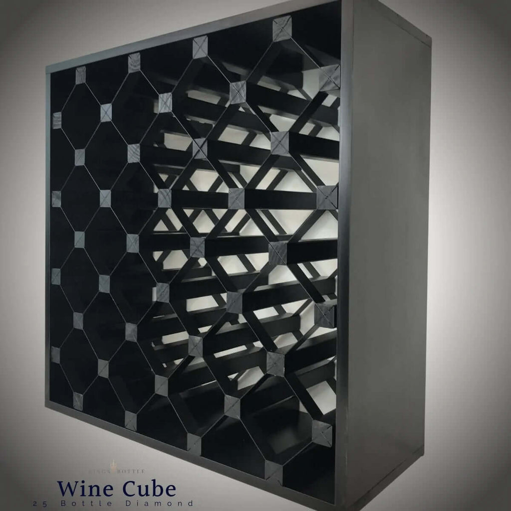 25 Bottle Diamond Cube Wine Rack