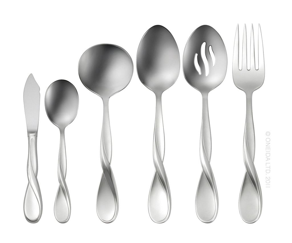 Oneida Satin Aquarius 6 Piece Fine Flatware Serving Set