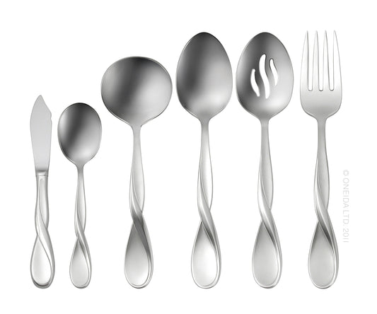 Oneida Satin Aquarius 6 Piece Fine Flatware Serving Set