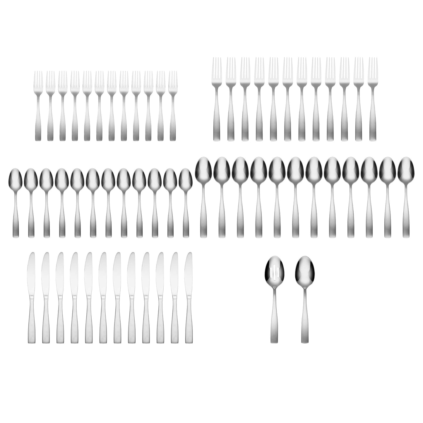 Madison 62-Piece Flatware Set with Oak Tray