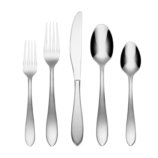 Delia Satin Mirror 20-Piece Flatware Set