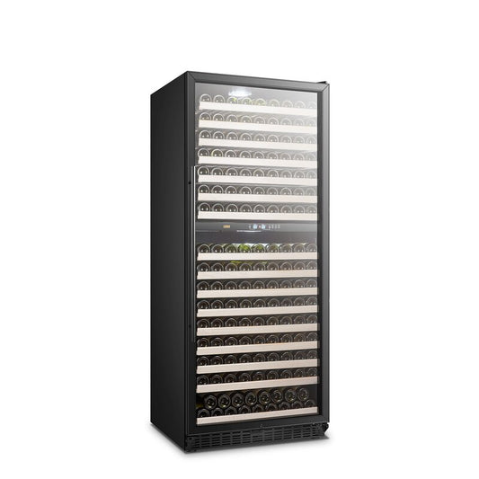 Lanbo 32" Wide, 287 Bottle Dual Zone Wine Cooler | Black Exterior Finish