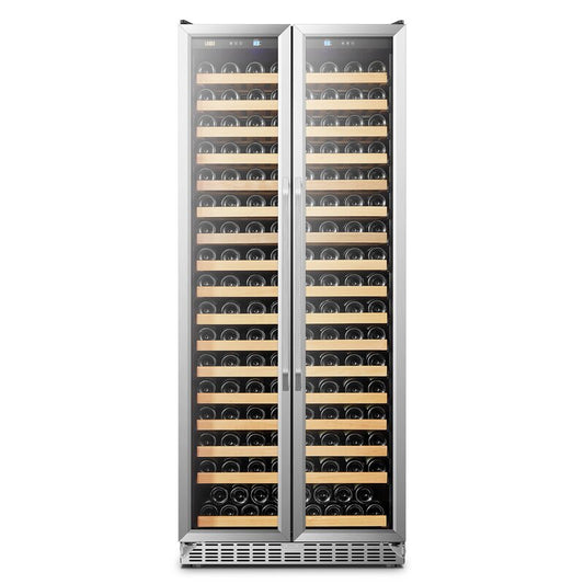 Lanbo 32" Wide, 289 Bottle Single Zone Luxury Wine Cooler | French Doors