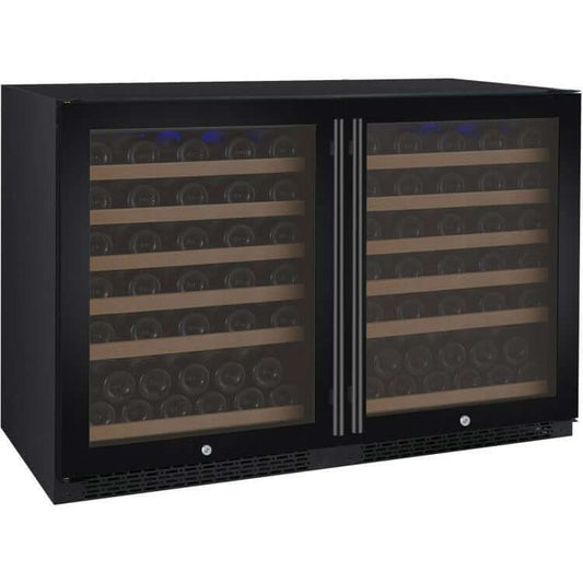 Allavino 47” Wide | 112 Bottle Dual Zone Side-by-Side Wine Cooler | Tru-Vino Technology and FlexCount II Shelving