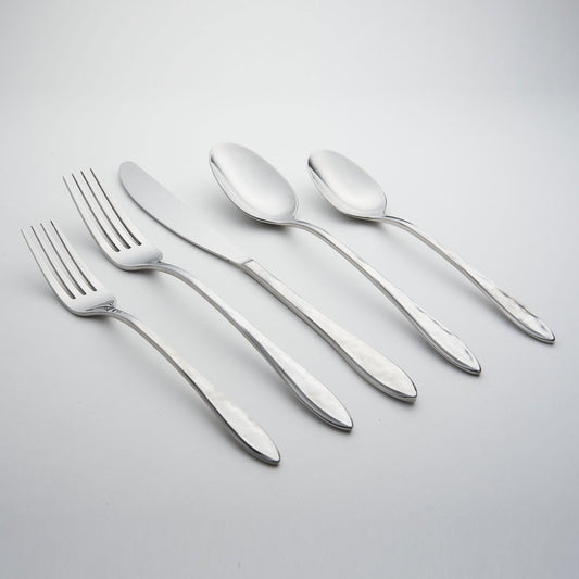 Devyn Hammered Mirror 20-Piece Flatware Set