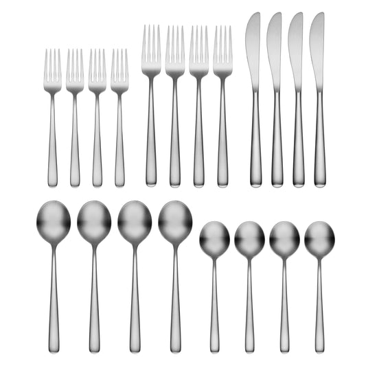 Lorenn Satin 20-Piece Flatware Set