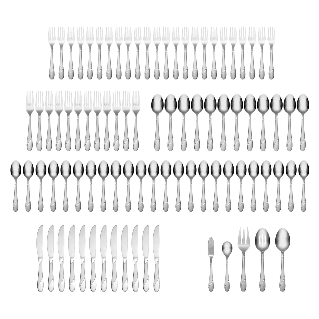 Swirl Sand 89-Piece Flatware Set