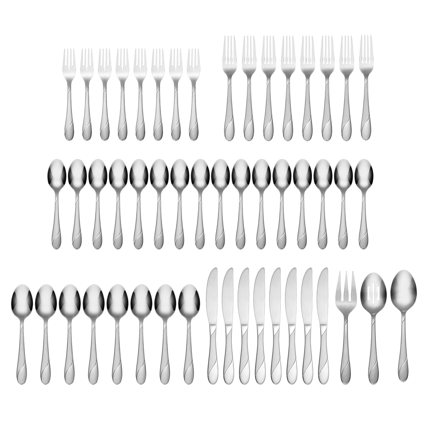 Swirl Sand 51-Piece Flatware Set