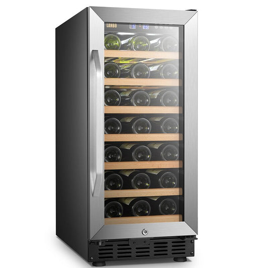 Lanbo 15" Wide, 33 Bottle Single Zone Wine Cooler