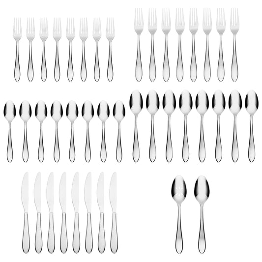 Delia Mirror 42-Piece Flatware Set