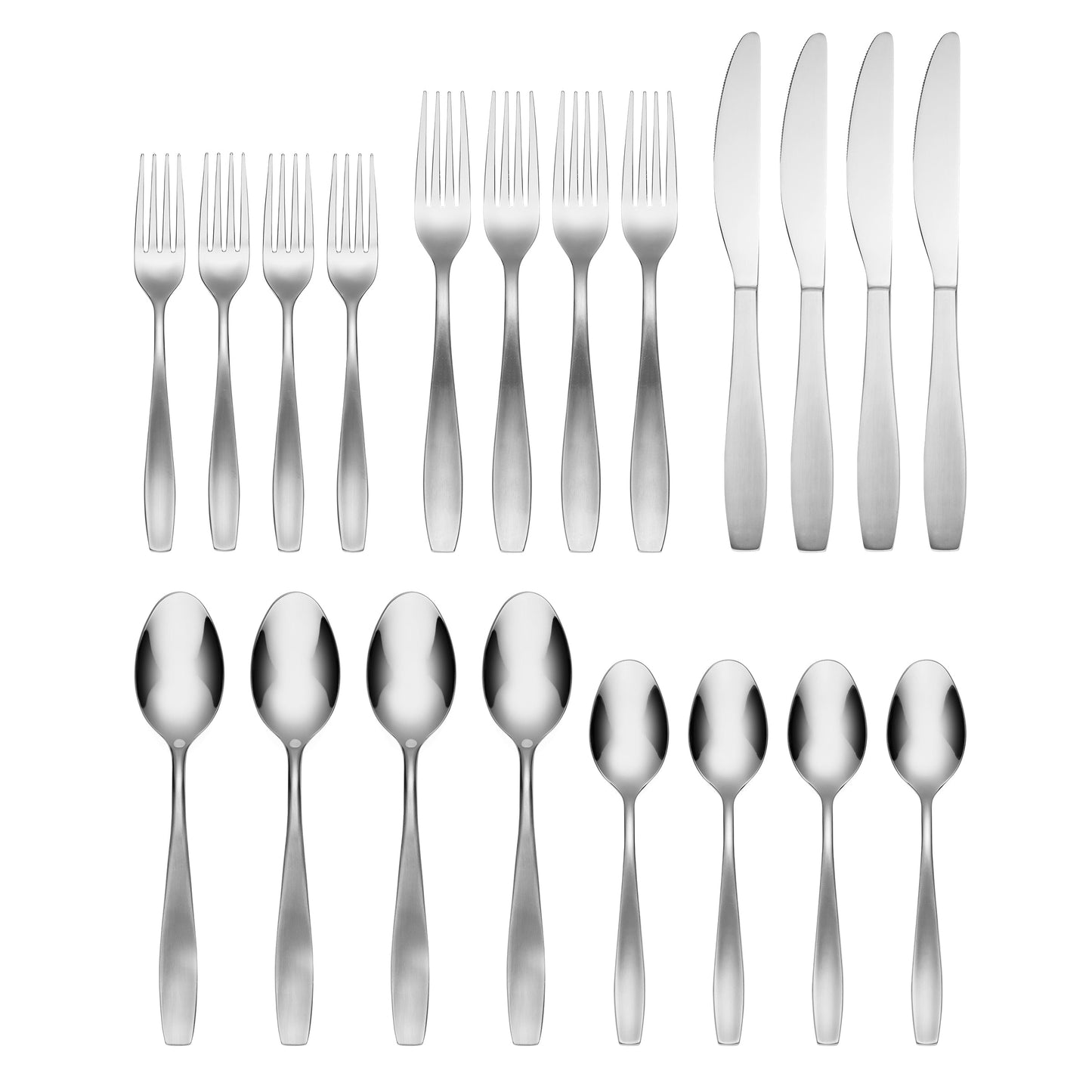 Tyrus Satin Mirror 20-Piece Flatware Set