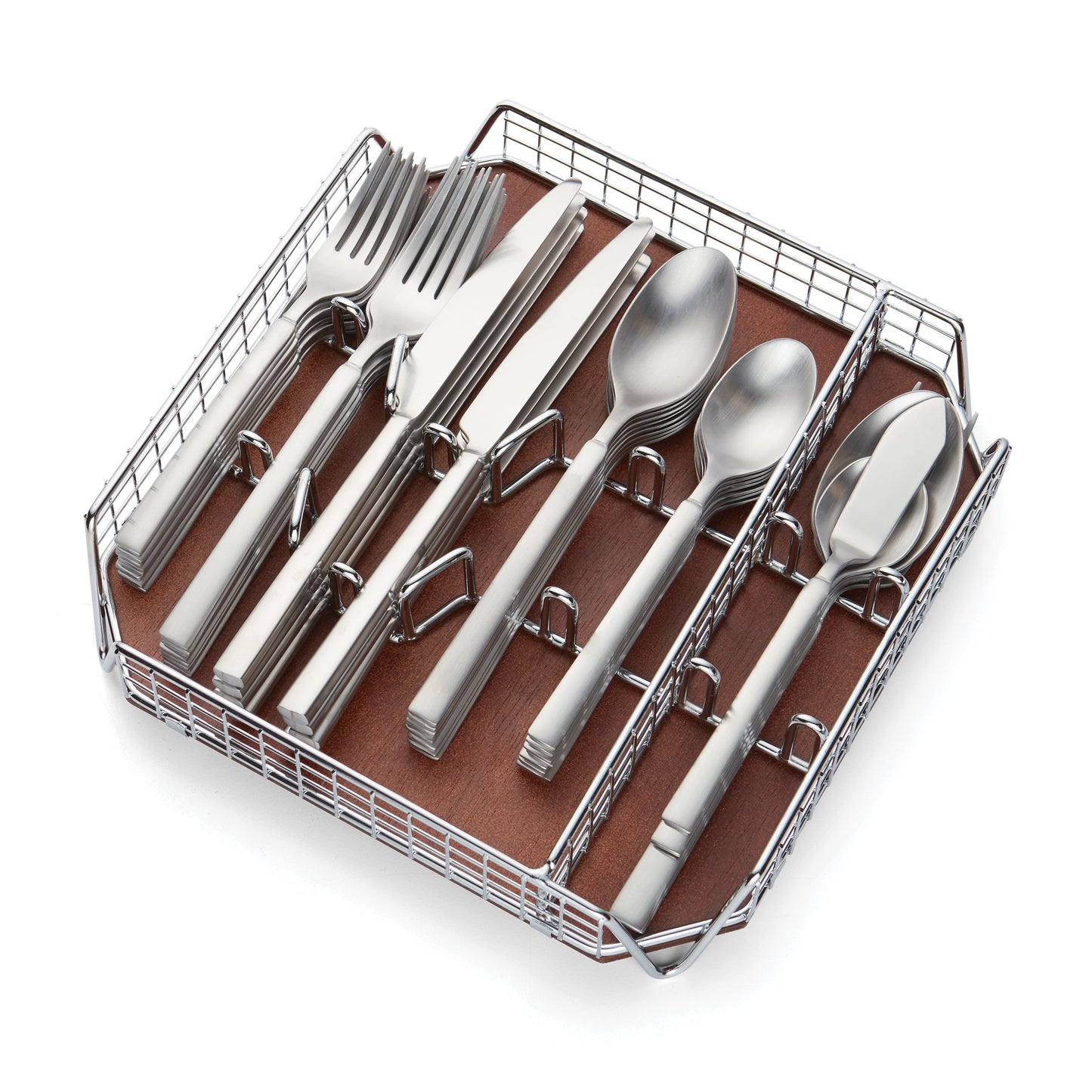 Gailann Satin 45-Piece Flatware Set with Caddy