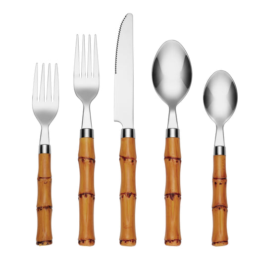 Bamboo 20-Piece Flatware Set