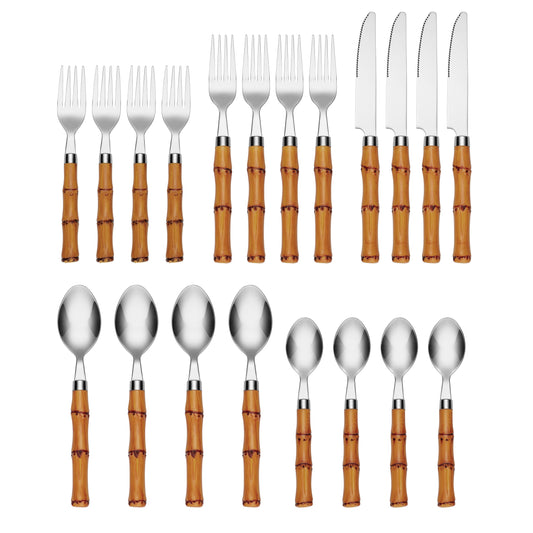 Bamboo 20-Piece Flatware Set