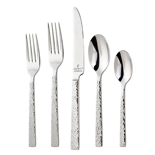 Oneida Chefs Table Hammered 20pc Flatware Set