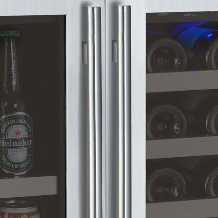Allavino 30” Dual Zone Side by Side Wine & Beverage Center Combo | Holds 30 Bottles/88 Cans | Tru-Vino Technology and FlexCount II Shelving