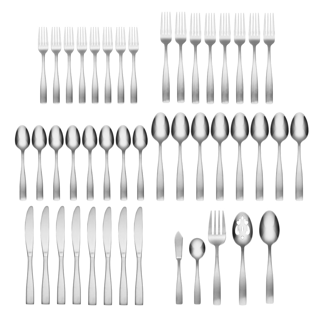 Bolden Satin 45-Piece Flatware Set