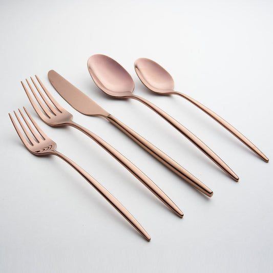 Gaze Copper Mirror 20-Piece Flatware Set