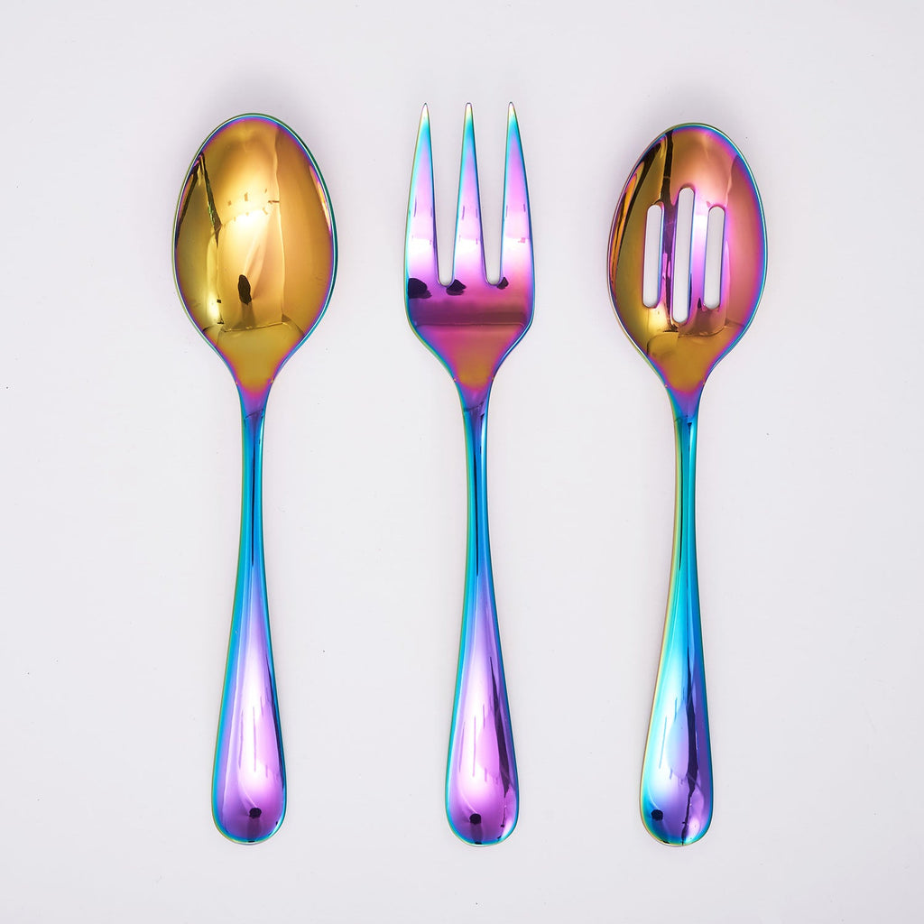 Rhiannon Rainbow Mirror 3-Piece Serve Set