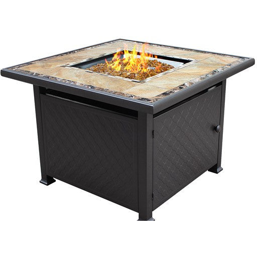 AZ Patio Heaters 40" Square Marble Tile Top Fire Pit