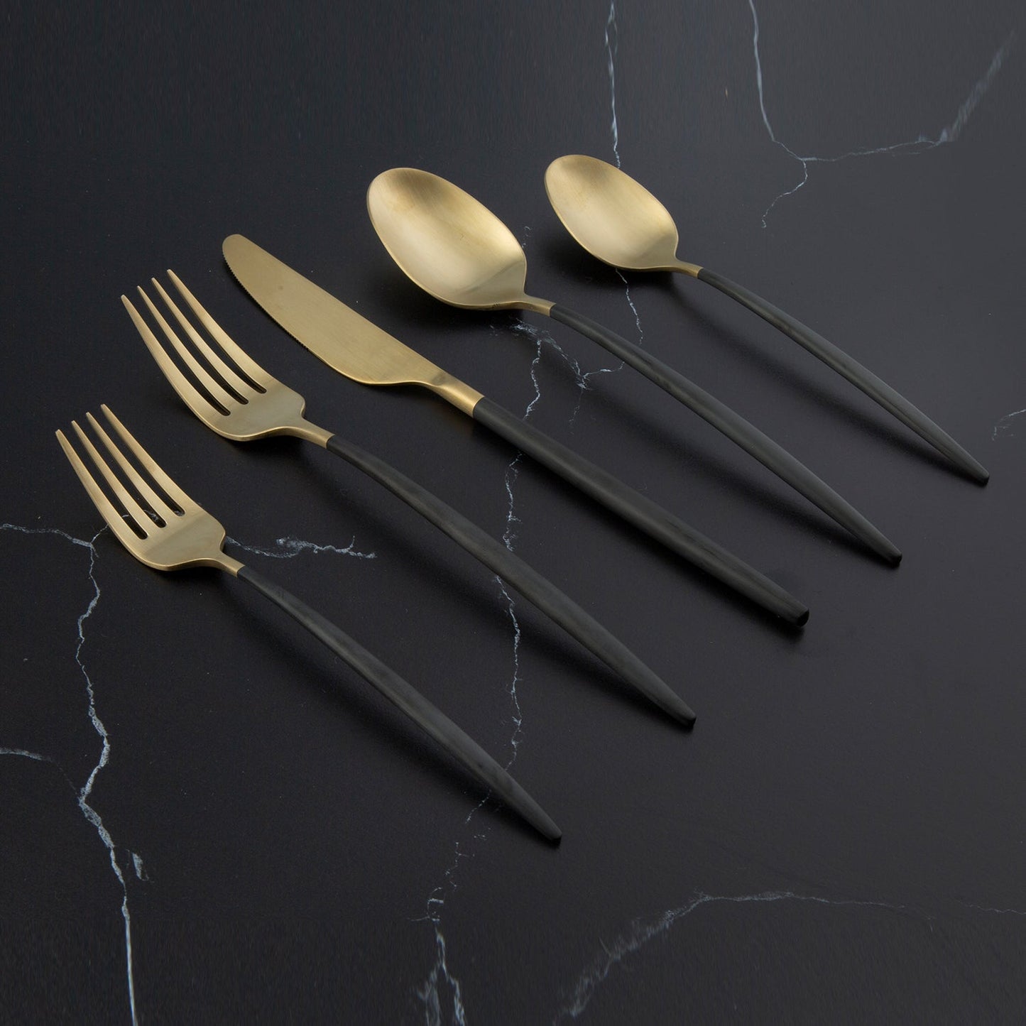 Gaze Two-Tone Satin 20-Piece Flatware Set