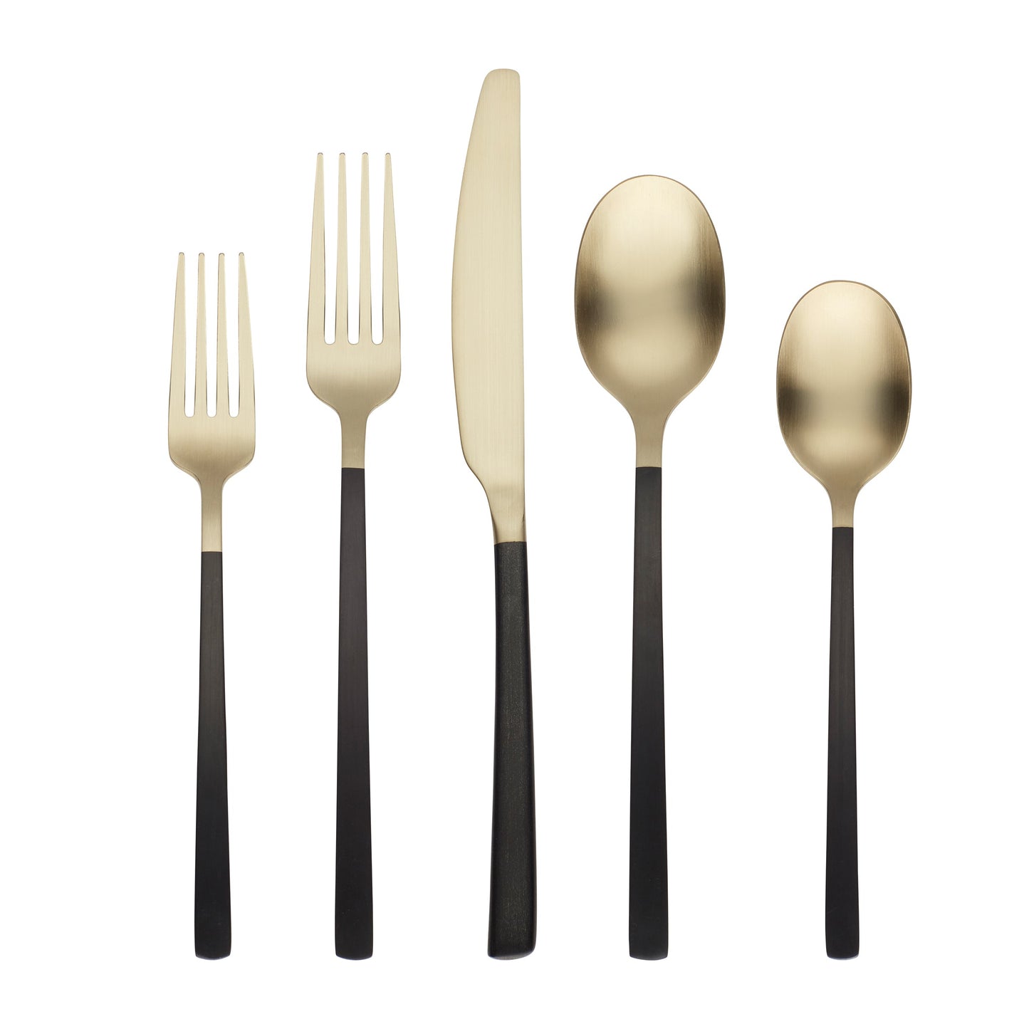 Beacon Black/Champagne Satin 20-Piece Flatware Set