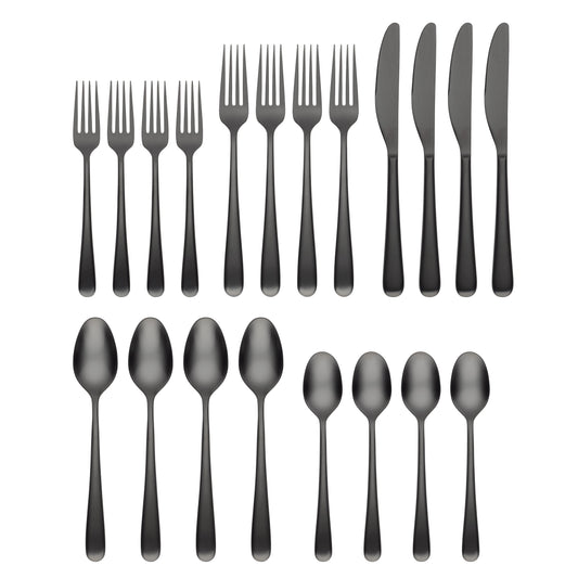 Rafael Black Flatware, 20-Piece Set