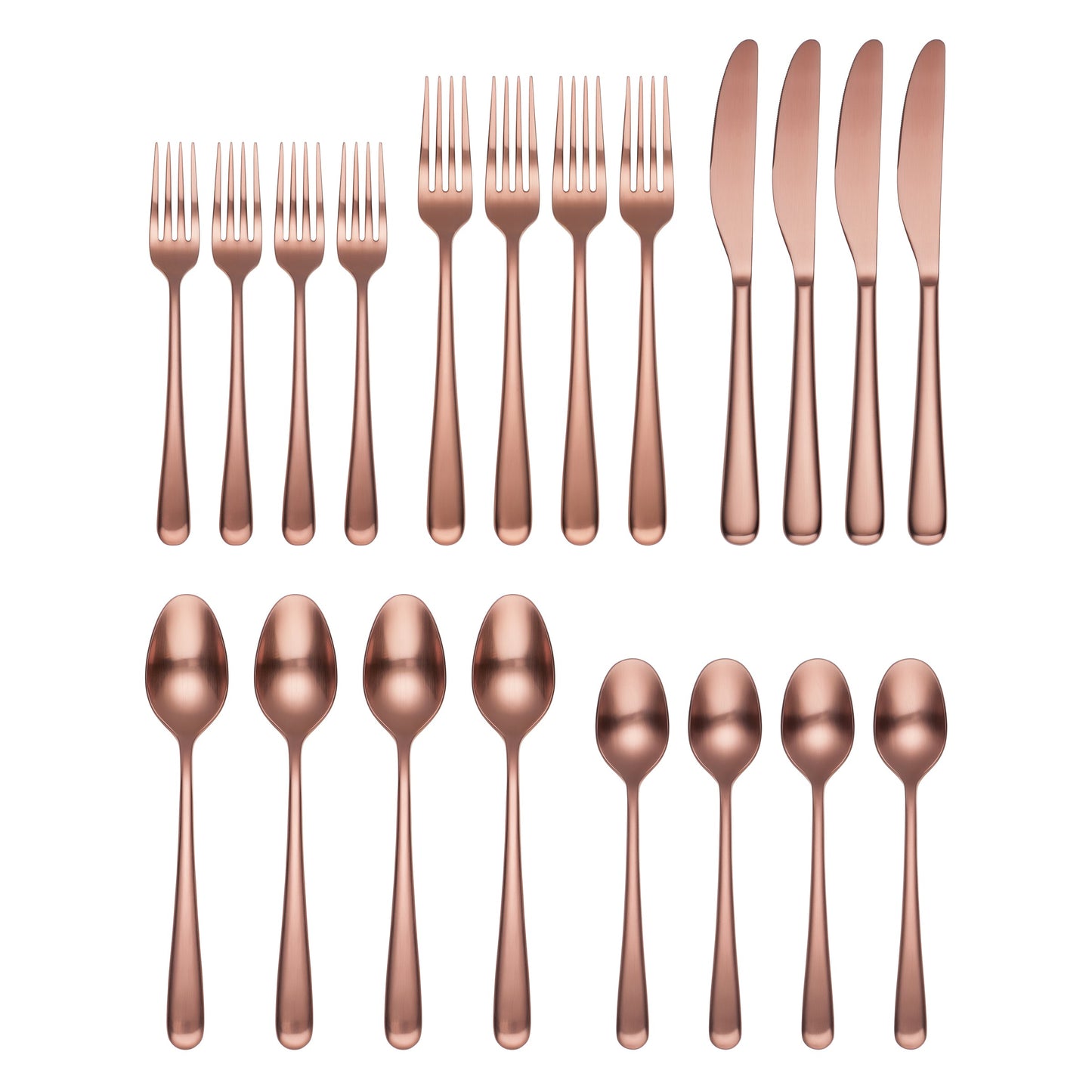 Rafael Copper Satin 20-Piece Flatware Set