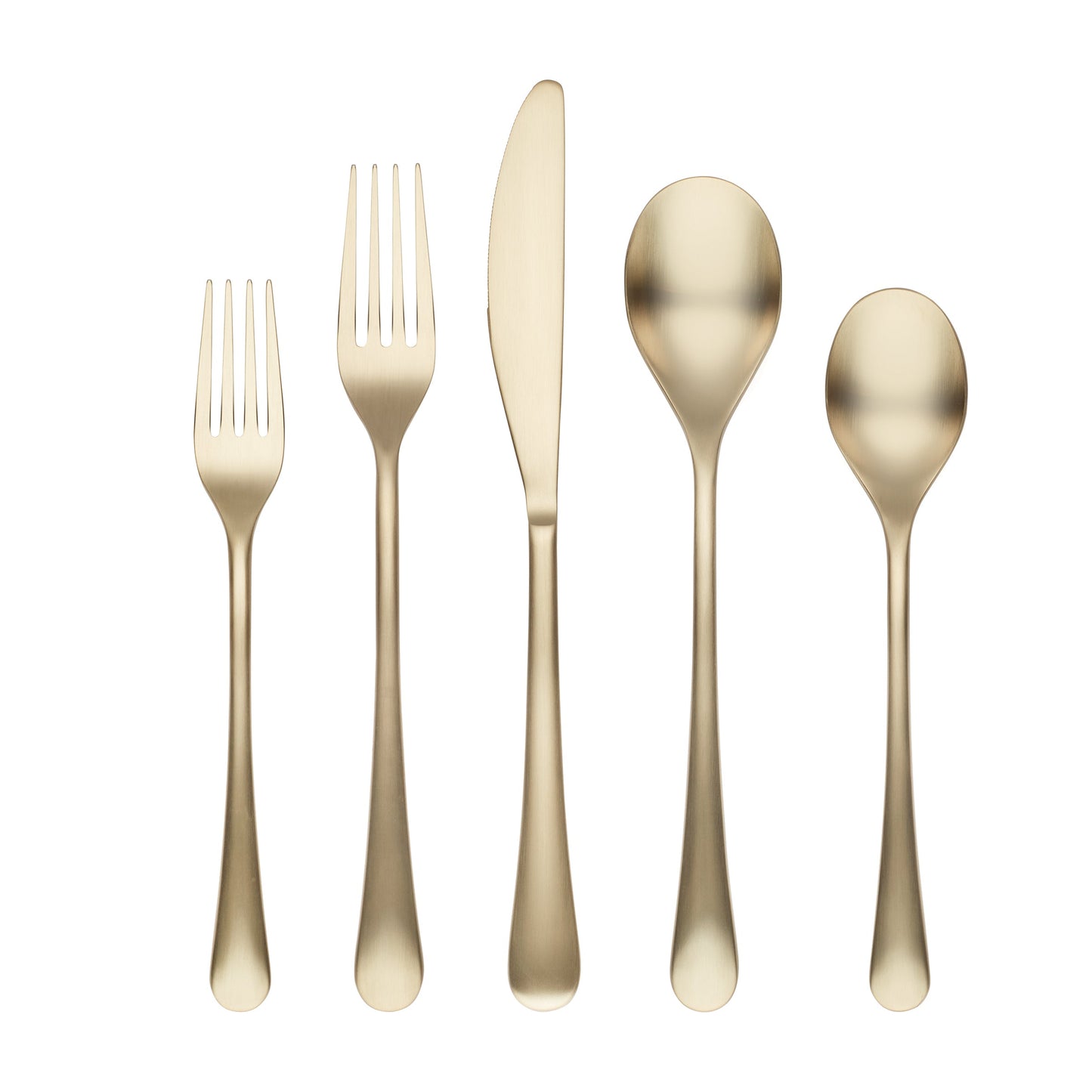 Xyla Champagne Satin 20-Piece Flatware Set