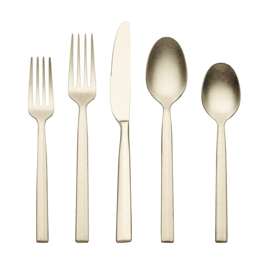 Oneida Aero Champagne Rumble 20-Piece Flatware Set