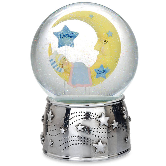 Sweet Dream Silverplate Musical Water Globe