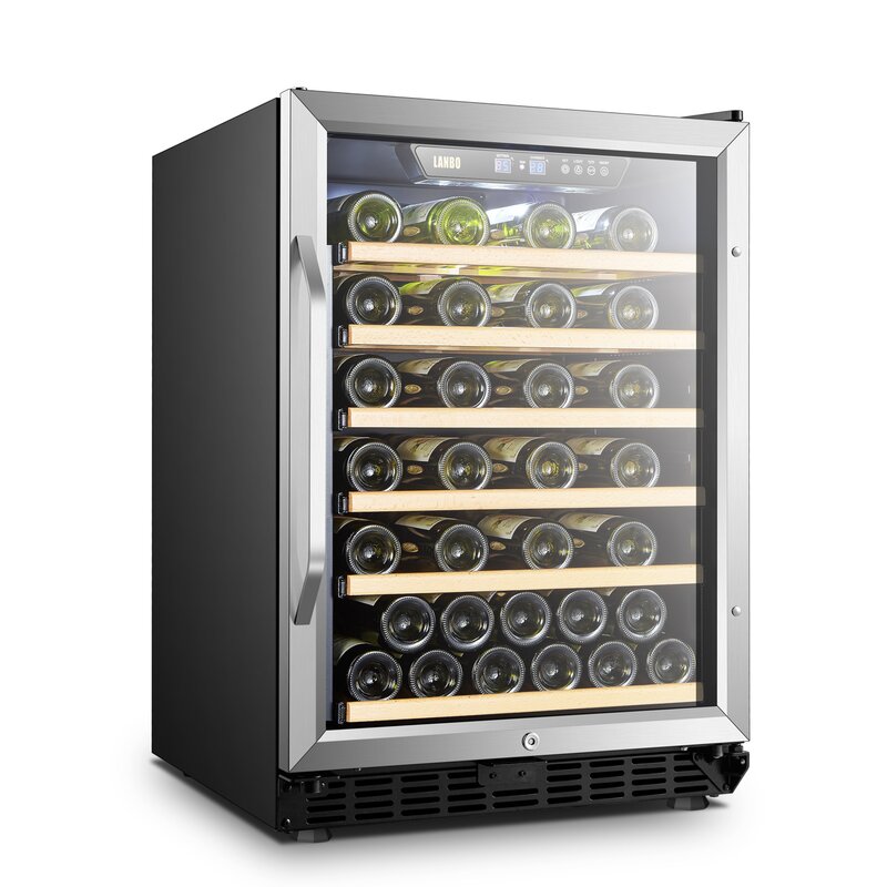 Lanbo 24" Wide, 52 Bottle Single Zone Wine Cooler