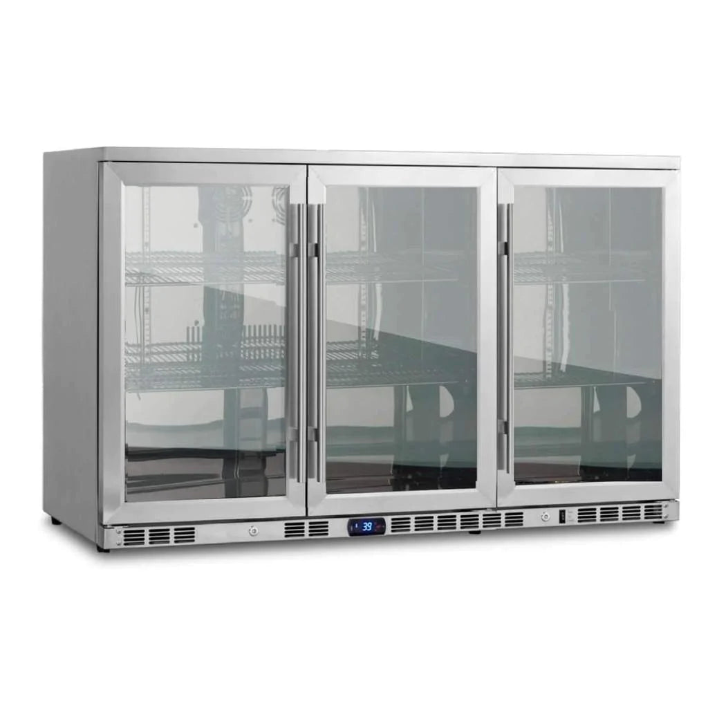 KingsBottle 53” Beverage Center | Holds 324 Cans | 3 Heated Glass Doors | KBU328M