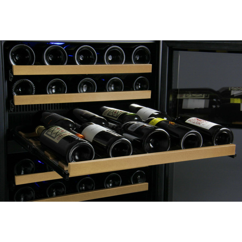 Allavino 47” Wide | 112 Bottle Dual Zone Side-by-Side Wine Cooler | Tru-Vino Technology and FlexCount II Shelving