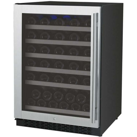 Allavino 24” 56 Bottle Single Zone Wine Cooler | Tru-Vino Technology and FlexCount II Shelving
