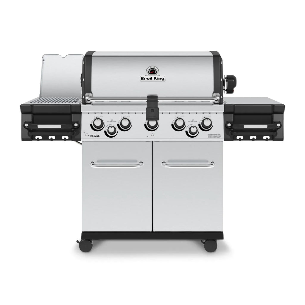 Broil King Regal S 590 PRO Infra-Red 5-Burner Gas Grill - With Rotisserie & Infrared Side Burner - Stainless Steel - 958944 LP/ 958947