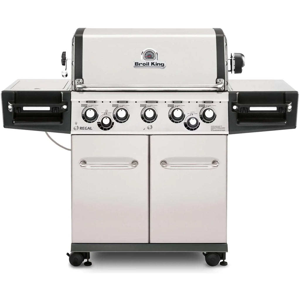 Broil King Regal S 590 PRO 5-Burner Gas Grill - With Rotisserie & Side Burner - Stainless Steel - 958344 LP / 958347 NG