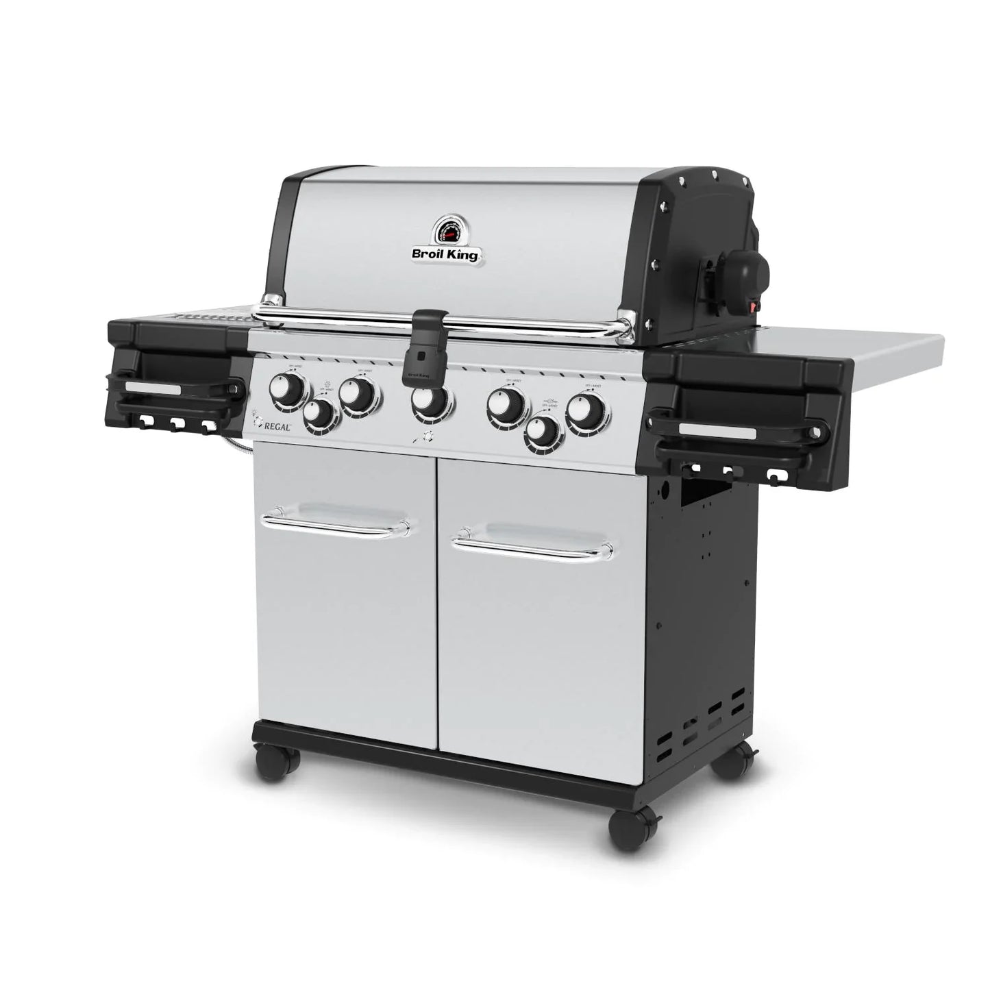 Broil King Regal S 590 PRO Infra-Red 5-Burner Gas Grill - With Rotisserie & Infrared Side Burner - Stainless Steel - 958944 LP/ 958947