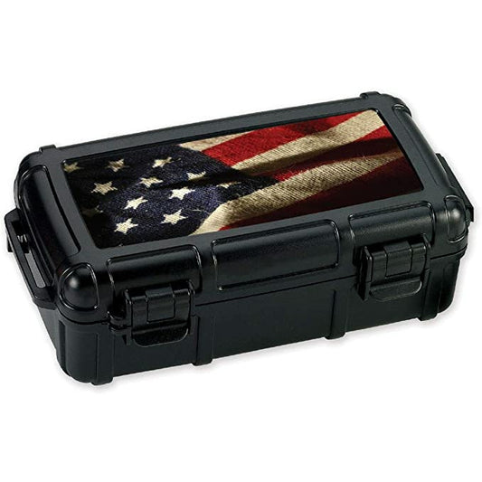 Cigar Caddy 5ct Travel Cigar Humidor- USA Flag Series