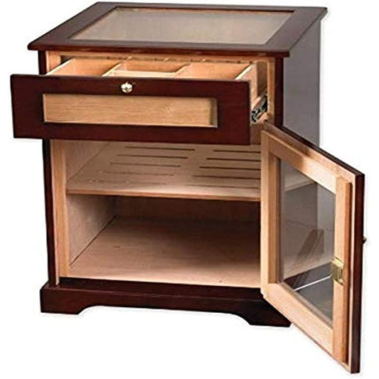 Galleria End Table Small Cigar Humidor Cabinet | Holds 600 Cigars