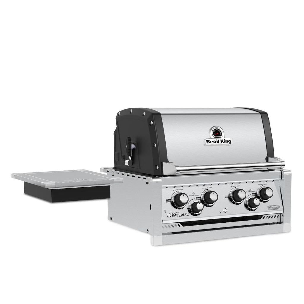 Broil King Imperial 490 4-Burner Built-In Gas Grill - With Rotisserie & Side Burner - Stainless Steel - 956084 LP / 956087 NG