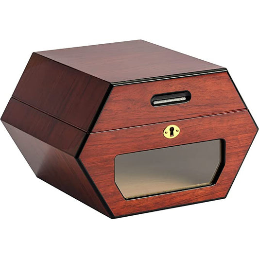 Cuban Wheel Desktop Cigar Humidor | Holds 50 Cigars