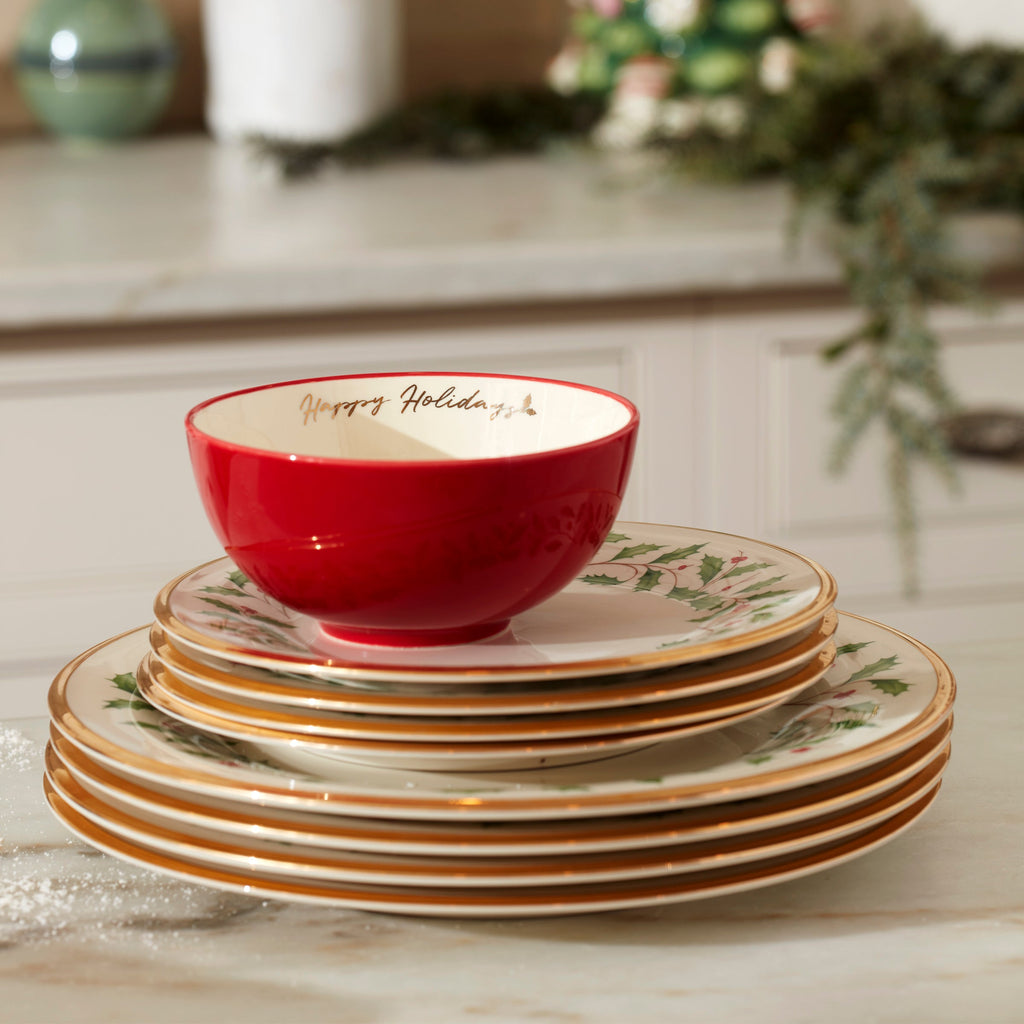 Holiday Luna 8-Piece Nesting Dinnerware Set