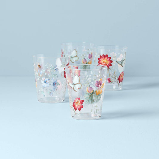 Butterfly Meadow Acrylic Double Old Fashioned Set