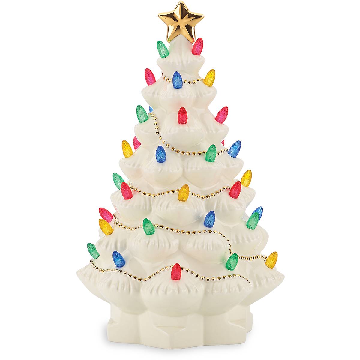 Treasured Traditions Ivory Light-Up Tree Figurine