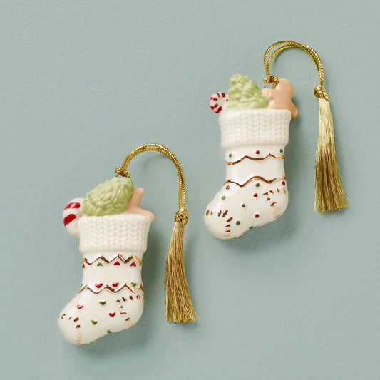 Forever Friends Stocking 2-Piece Ornament Set